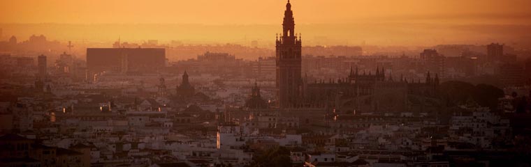 Sevilla durante el atardecer
